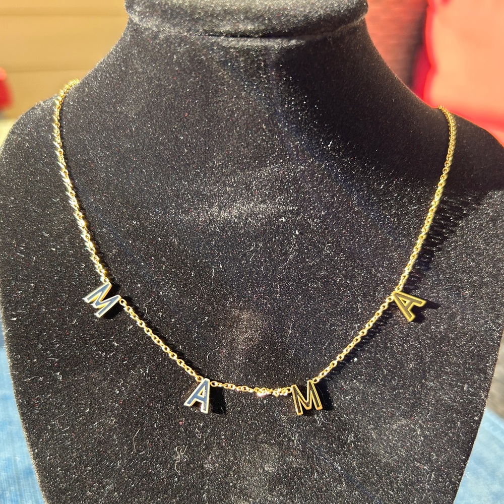 NWT 16” Oak & Ivy Gold 'MAMA' Letter Necklace - Women Jewelry